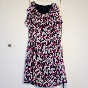 Merona Feather Printed Knee High Pull on Dress